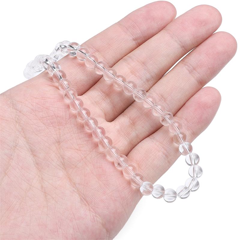 38cm/Str Glass Round Bead Chain for Necklace Bracelet DIY Jewelry Making 4-10mm