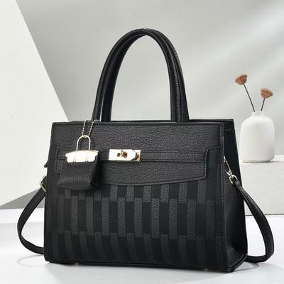 Neue Mode Plaid Geprägte Nähte Große Kapazität Handtasche Mode-Design Umhängetasche Zu Senden Mutter Weibliche Tasche