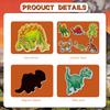 15 Stück Dinosaurier-Magnete, Kreative Magnetische Ornamente, Haftet an Kühlschrank/Whiteboard, Thema: Dinosaurier-Welt