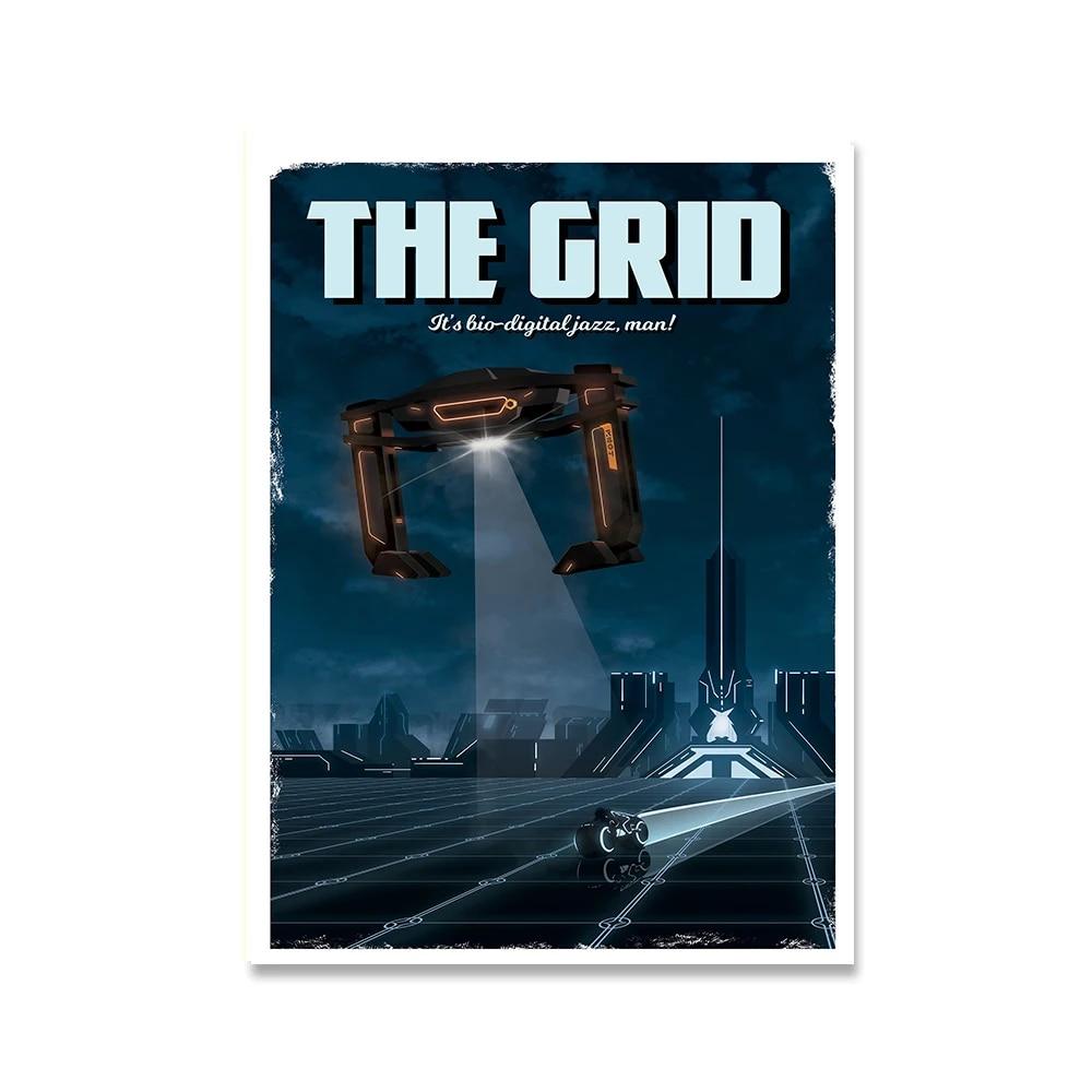 Rapture Bioshock Kingdom Hearts ceļojumu plakāti Retro vintage kanvas glezna izdrukā attēlus uz sienas dekorēšana mājas dekors bez rāmja