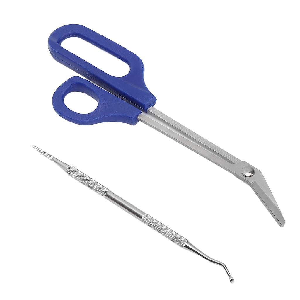 Long Handled Toenail Scissors Easy To Hold Nails File Pedicure Nail Tool Set for Dead Skin