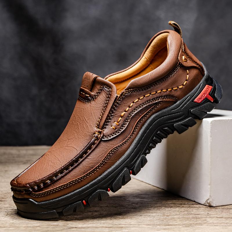 New Arrival Mens Leather Casual Shoes Breathable Loafers Men Sneakers Comfortable Male Driving Flats Slip on Footwear Moccasins