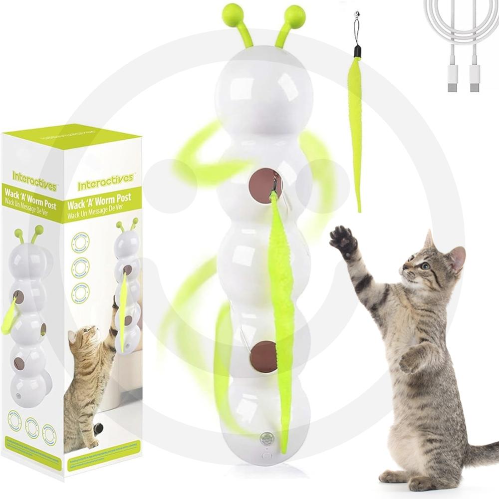 Intelligent Interactive Cat Toy Charging Earthworm Pole Toy Motion Activated Cat Intelligent Toy with Tail Automatic Emerging China Mainland
