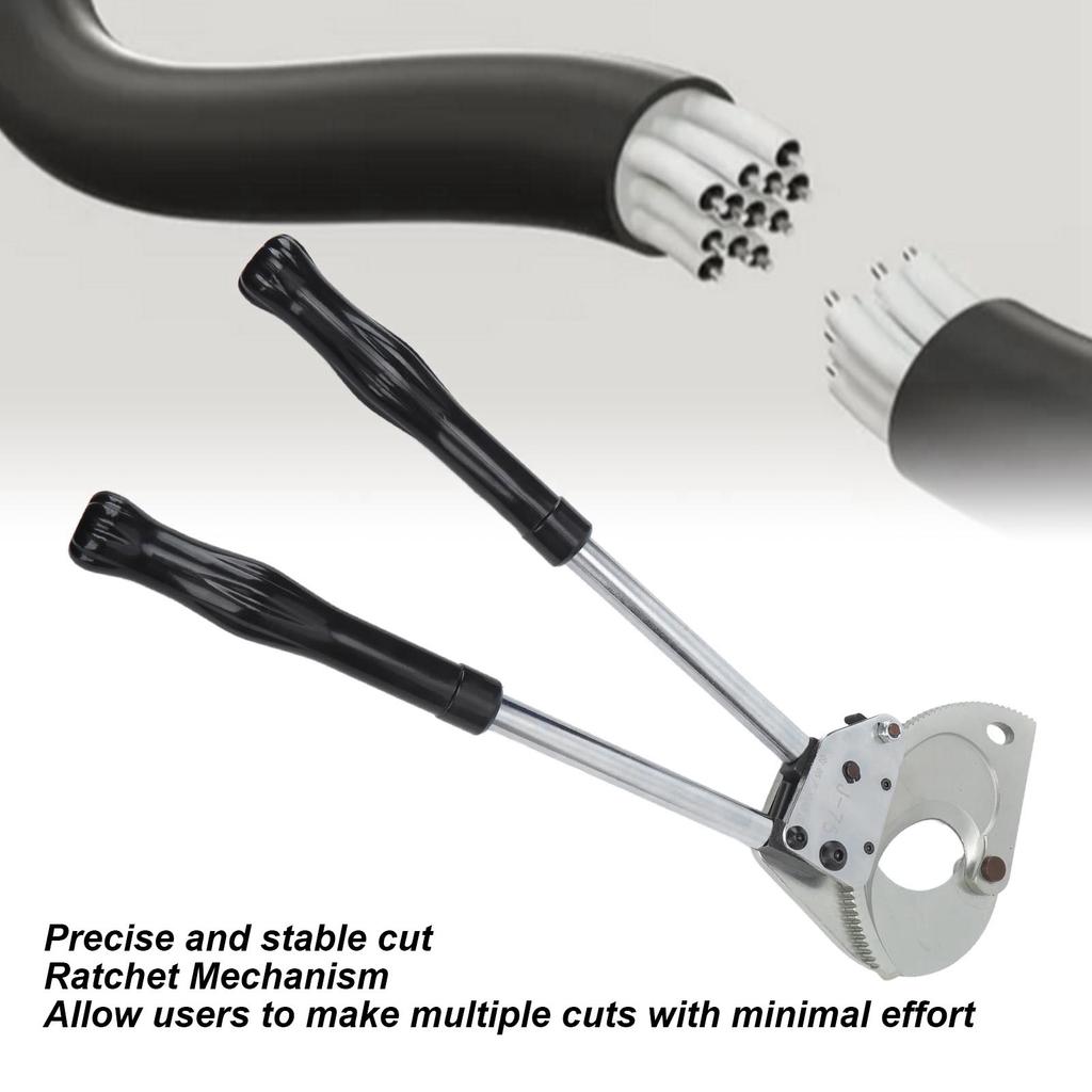 Ratcheting Cable Cutter 750MCM 400mm2 Dia65mm 2.6in Labor Saving Ratchet Wire Cutter