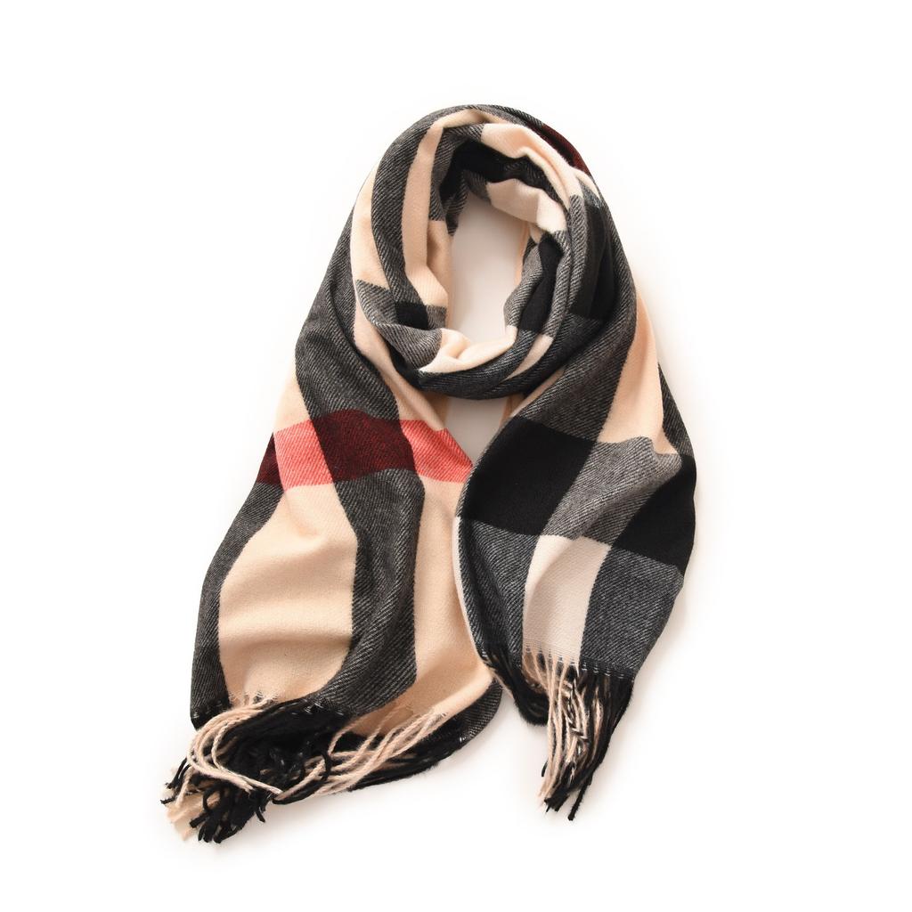 Deqing Siyue scarf 2025 new autumn and winter thickened warm imitation cashmere scarf plaid printing autumn and winter scarf women