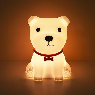 Barevné LED noční světlo Pes Dotykový senzor Silikonová USB dobíjecí lampa do ložnice Pro děti Dítě Dítě Dárek k svátku