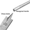 6pc Natural Color Three Pointed Flat Drill Hexagonal Handle Woodworking Hole Opener Wooden Board Drilling Bit Tool Collection