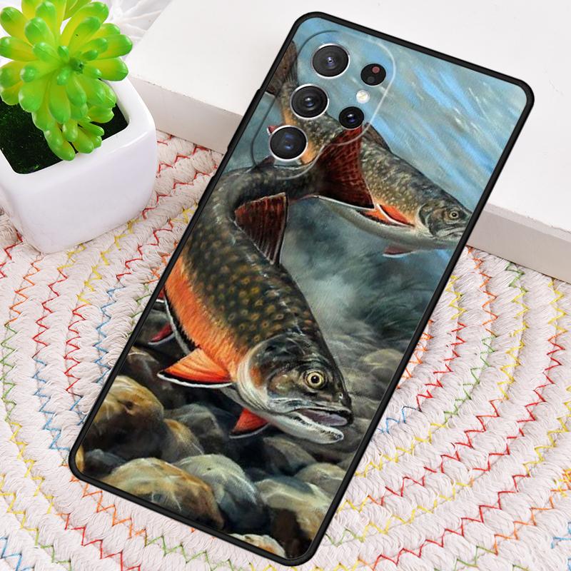 Trout Fish Fishing TPU Phone Case For Samsung Galaxy Note 10 Pro S26 S25 S24 S23 S22 Ultra Plus S21 FE S20 Shockproof Cover