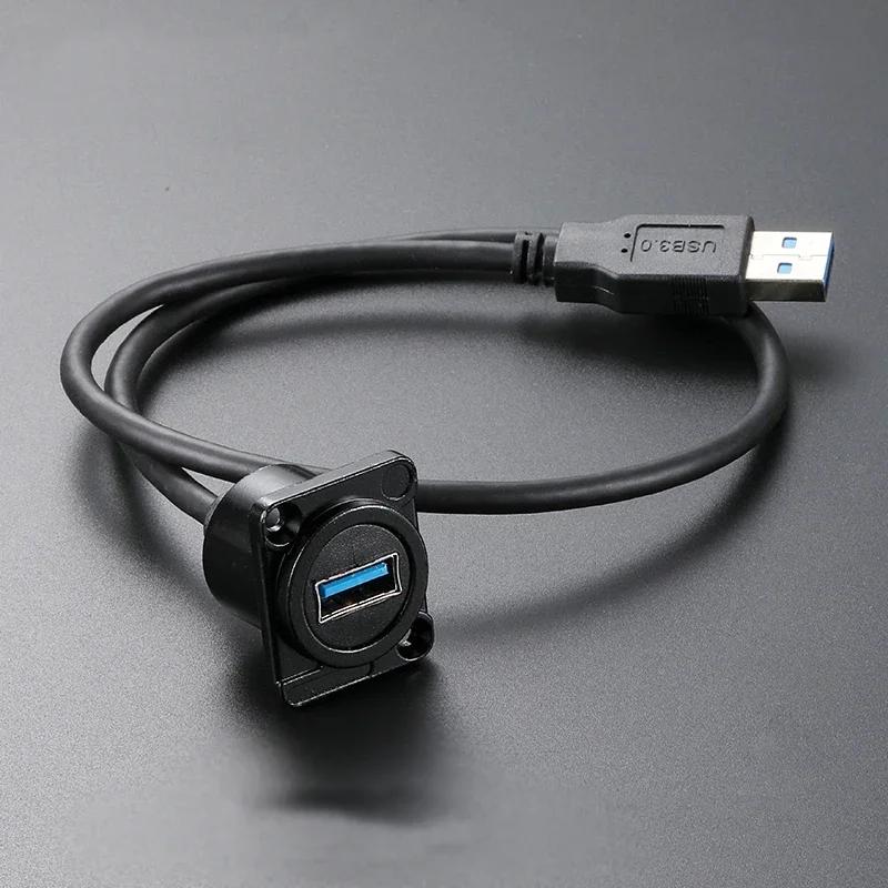 

Ethernet LAN Network Cable Extender RJ45 CAT6A HDMI-Compatible Connector USB 2.0 3.0 Type-B Type-C Female Jack Panel Mounting 0.5M cable