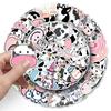 50PCS Cow Graffiti Stickers: Cute Cartoon Animal Decorations for Phone Cases, Water Bottles, and Notebooks.