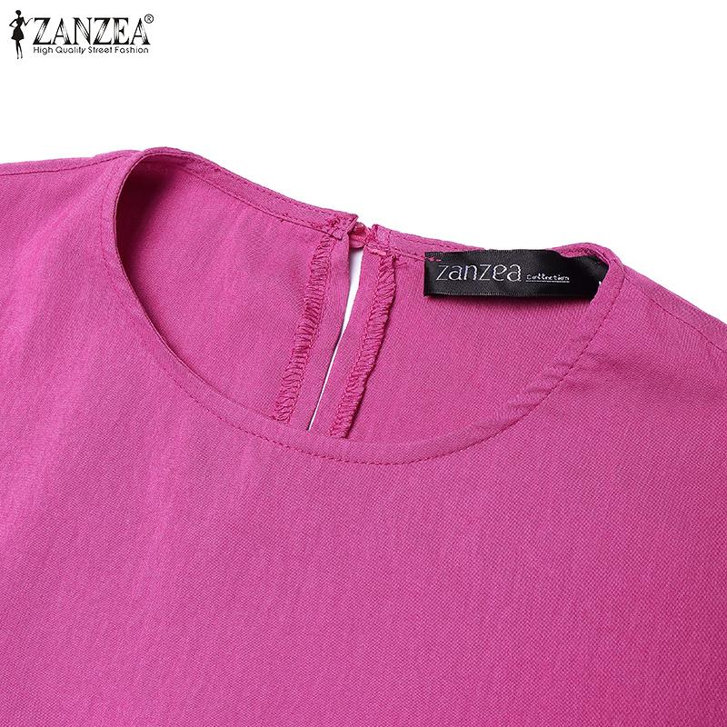 ZANZEA Women Short Sleeve Blouse and Fishtail Skirts Summer Two Piece Suit Sets