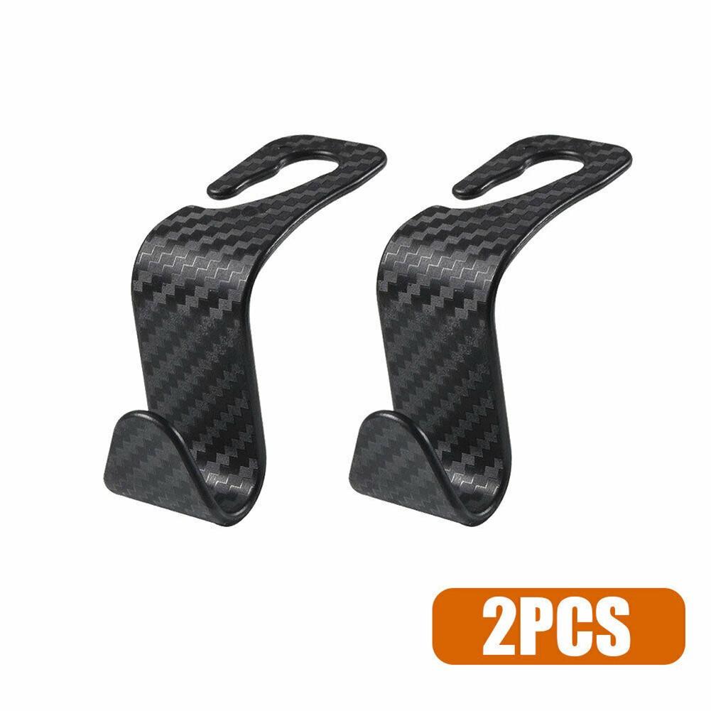 Back Seat Headrest Hook 2Pcs Car Accessories Carbon Fiber
