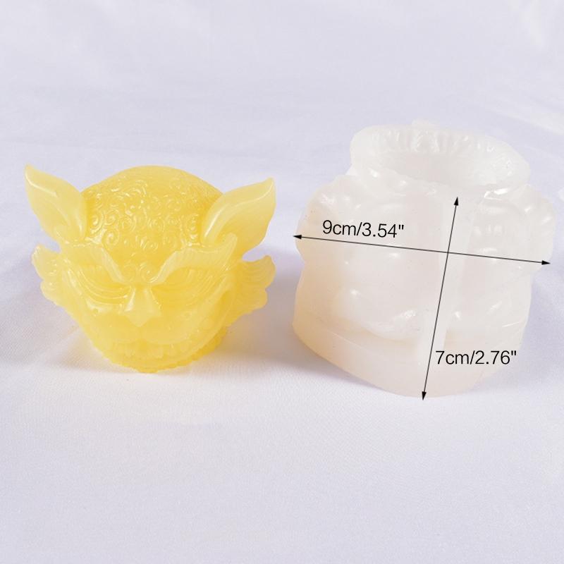 Cute Evil for Cat Animal Candle Mold 3D Abstract Resin Epoxy Casting Molds for Home Decor Ornament Aromatherapy Mold