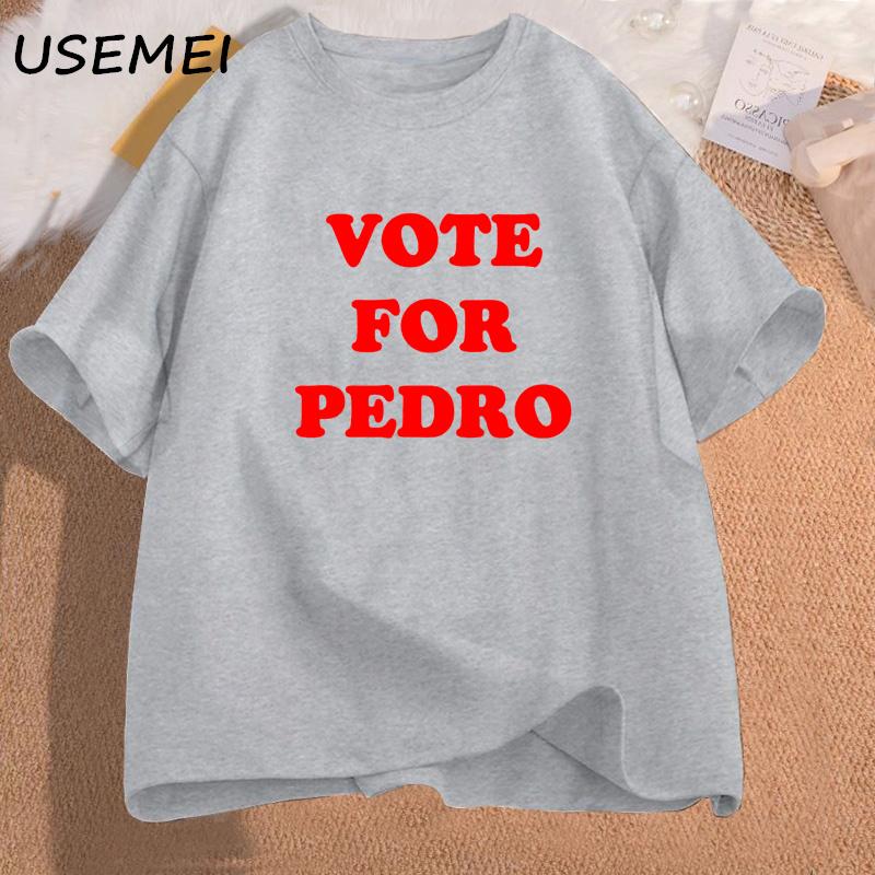 Vote for Pedro Sanchez Movie T Shirt Men Women Cotton Short Sleeve Oversized Tshirt Unisex Vintage Clothes Womans Clothing Tees