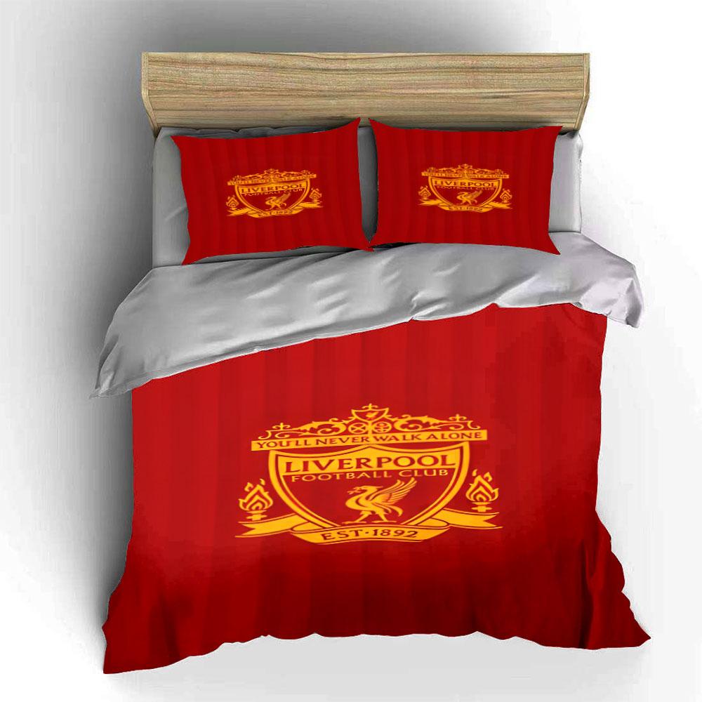 Logo du Liverpool Football Club. Ensembles de literie Ensembles de housses de couette Housses de couette Taies d'oreiller(1 * Housse de couette 2 * Taies d'oreiller sans couette)