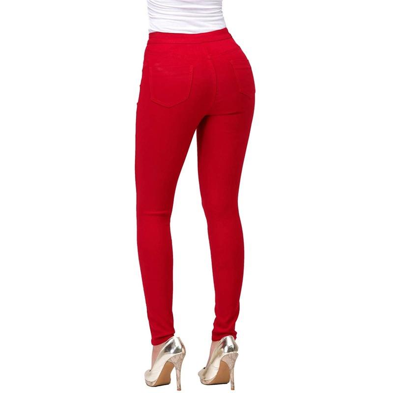 Pantaloni Jeans Stretch Multicolori cu Croială Slim Fit pentru Femei GMXIA