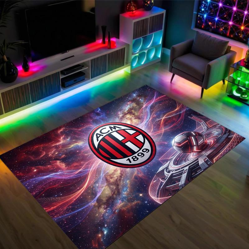 AC Milan Design Crystal Velvet Carpet Cozy Non?Slip Printed Rug For Bedroom Living Room Entrance