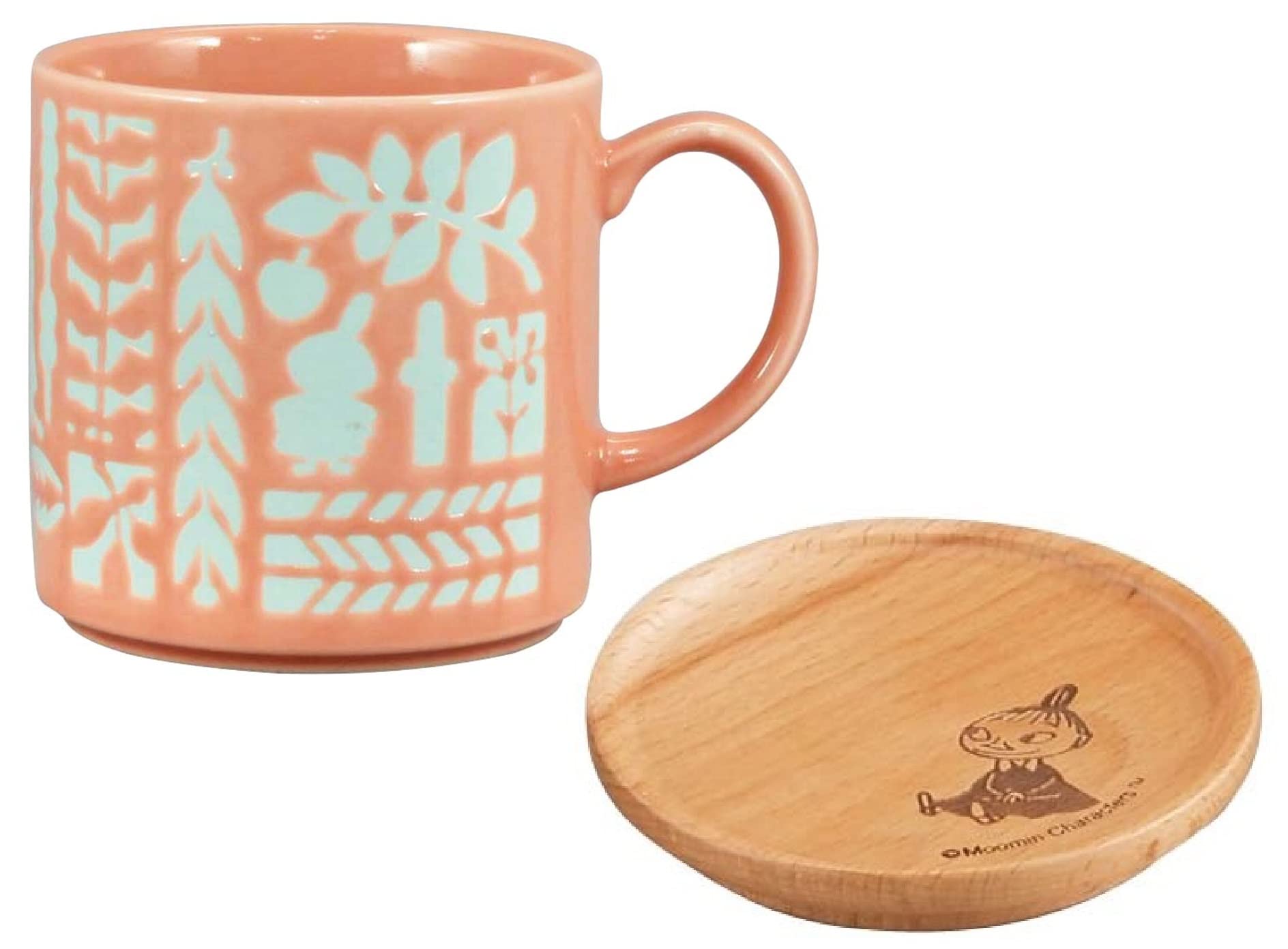 

Moomin Mug with Wooden Coaster (Pink) MM6302-11C розовый