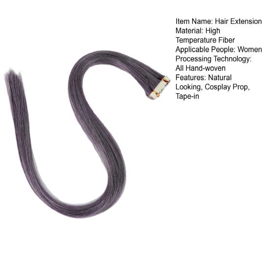 Yousheng 50CM Tape-in Haarverlängerung Natürliches Aussehen Halloween-Kostüm Cosplay Bühnenauftritt Party Damen Haarverlängerung mit Unsichtbarem Klebeband