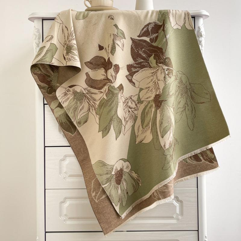 New Jacquard Premium Imitation Cashmere Scarf Women's Winter Double-sided Warm Scarf Versatile Thickened Shawl