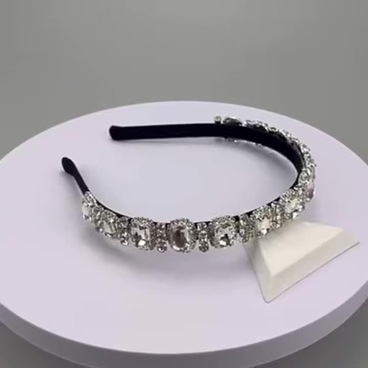 1 Stück Hochglanz Strass-Stirnband für Damen High-End-Gefühl Französischer Süßer und Cooler Mädchenstil Stirnband Haaraccessoires Sind für Damen Geeignet