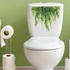 Fresh Hanging Green Plants Wall Sticker Waterproof Self Adhesive Removable Eco Friendly PVC Toilet Bathroom Decor Sticker
