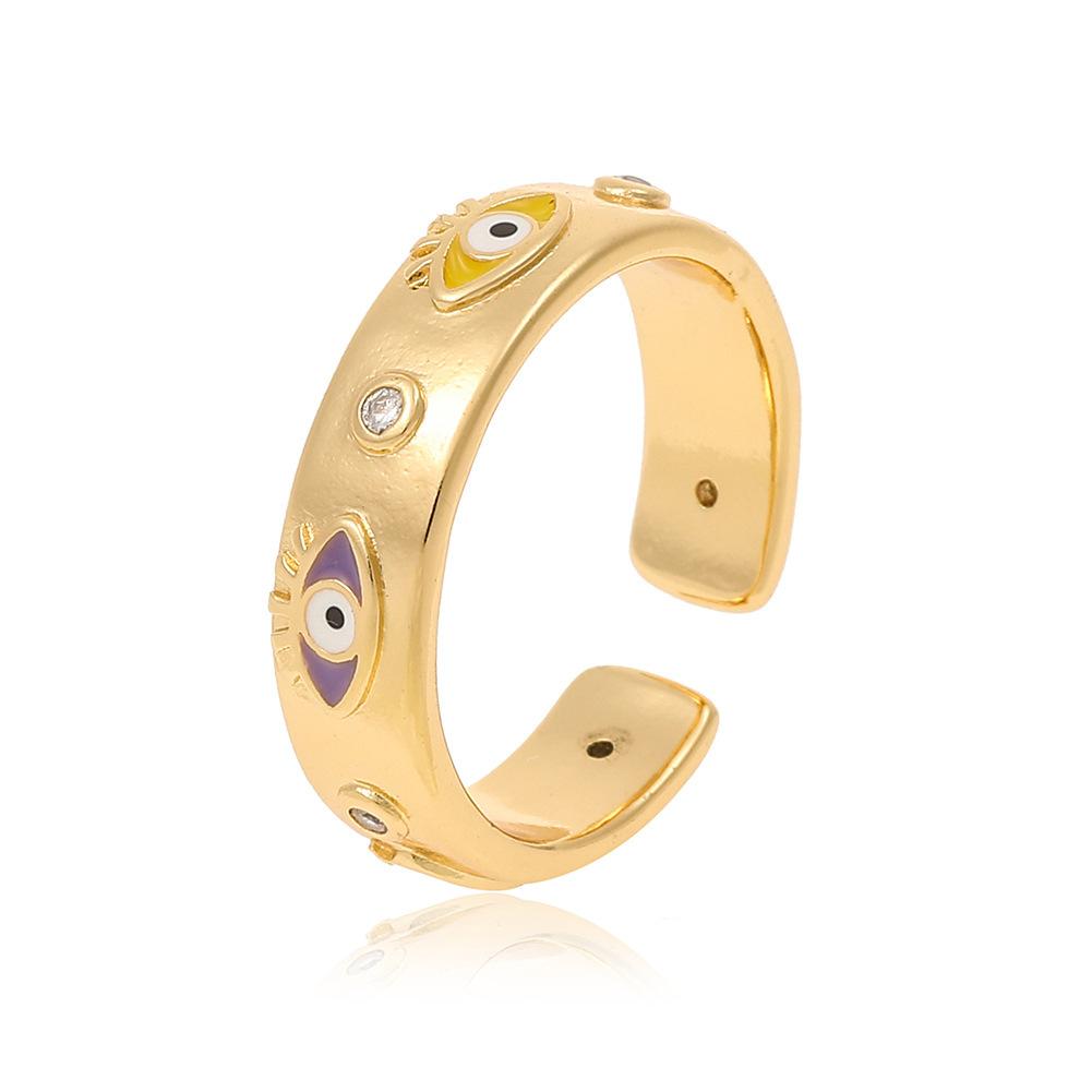 

Новое модное кольцо в стиле ретро для женщин с универсальным дизайном и кольцами с открытым ртом Opening adjustable разноцветный