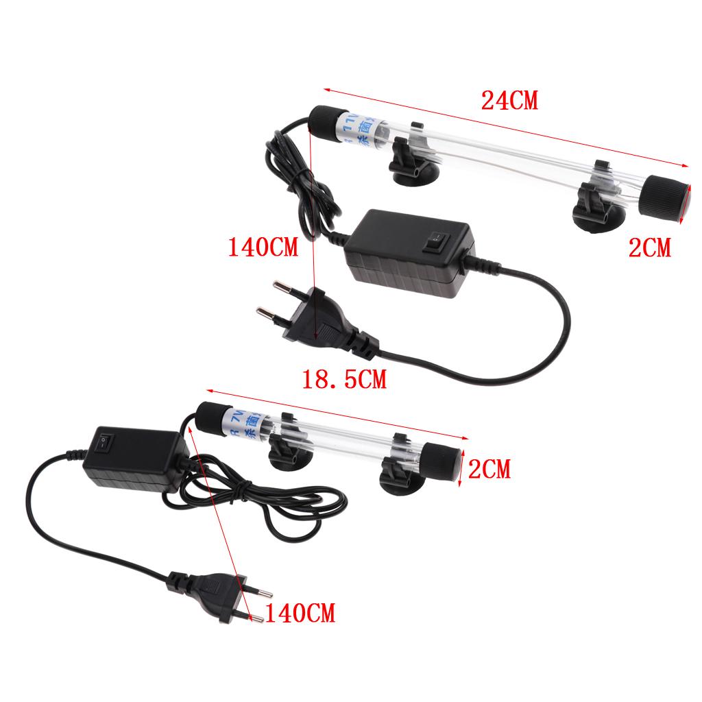 Fish Tank Clarifier Submersible Water Clean Lamp Aquarium Sterilizing Light for Freshwater Pond Filtration