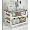 Coffee Table Dust-proof Cup Storage Box Plastic Multi-layer Transparent Storage Rack Drawer-type Office Storage File Storage