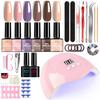 Nail Art Tool Kit with LED Nail Lamp, Electric Nail Drill, Cuticle Pusher, Files, Complete Manicure Set