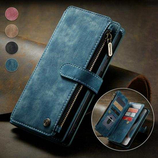 iPhone 16 Drop-Proof Leather Wallet Case for 14Pro & 13