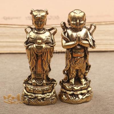 1pc Metal Portrait Ornaments Household Offering Small Buddha Statues Household Sacrificial Buddha Statue Feng Shui Accessories