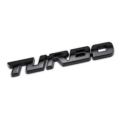 YIDELI Universal TURBO Sticker Turbo Car 3D Emblem Logo Chrome