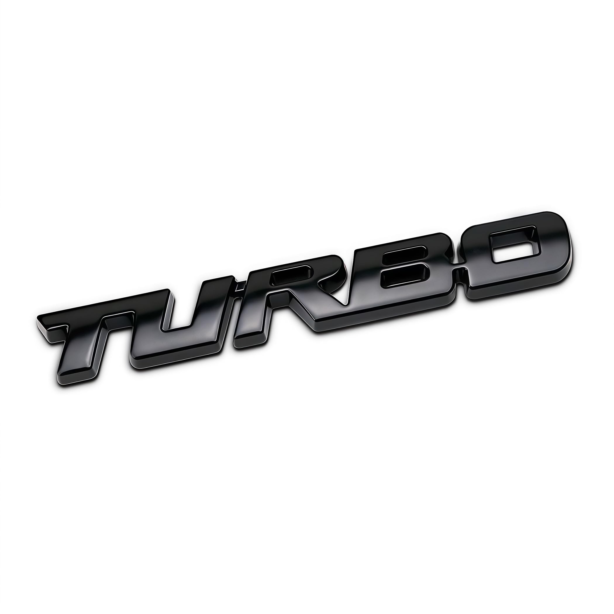 YIDELI Universal TURBO Sticker Turbo Car 3D Emblem Logo Chrome чёрный