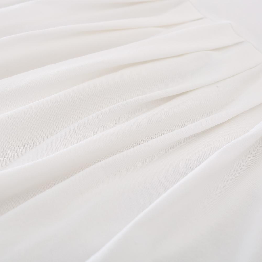 Girls' White Summer Dress V-Neck Polo Pleated Dress for School 5-12 Years Girls Clothing