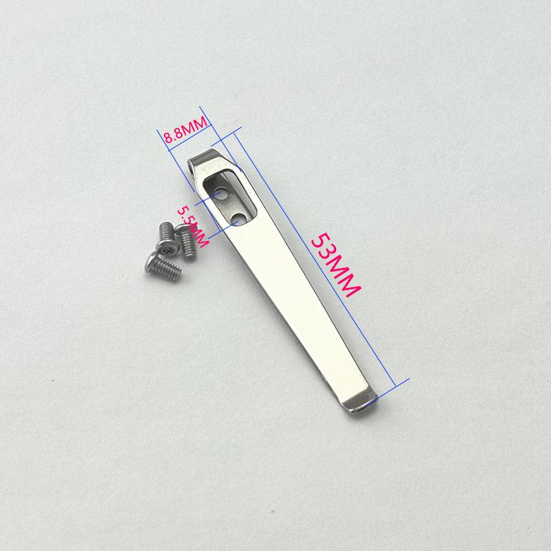 Stainless Steel Back Clip for DIY Folding Pocket Knife Tool DIY Accessories Back Clip Custom Folding Knife Back Clip Holder