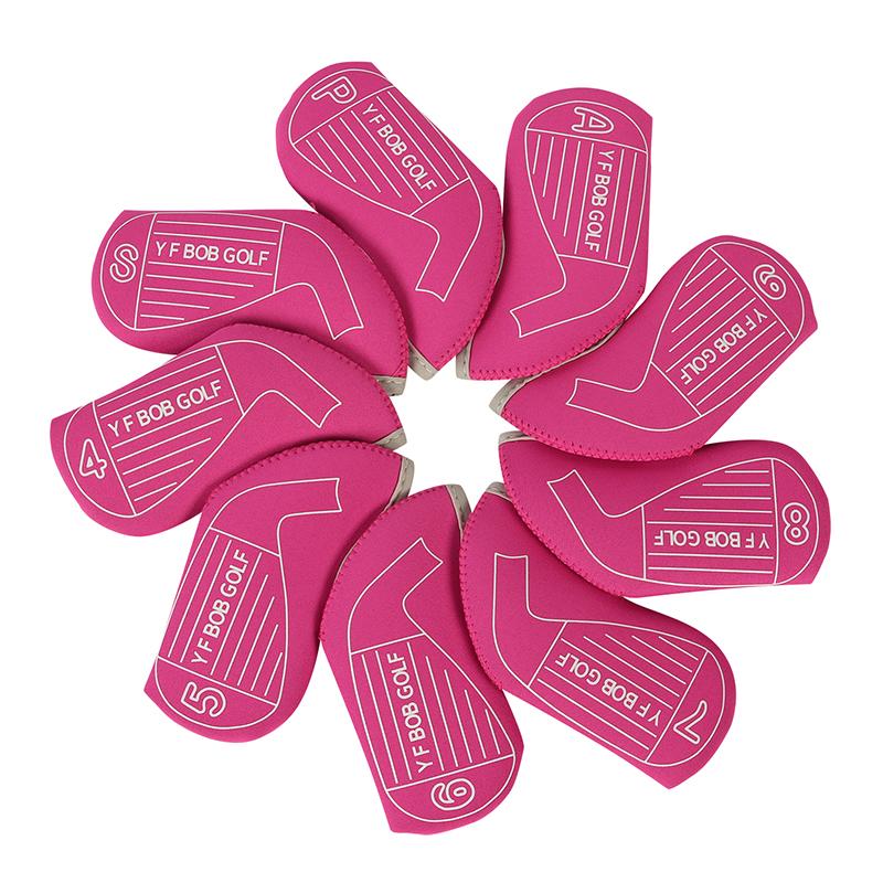 

9 шт. чехлы для гольфа, чехлы для гольфа, чехлы для гольф-клубов, чехлы для гольфа, железные чехлы для гольф-клубов, защитная клюшка для паттера, подарок розы красного