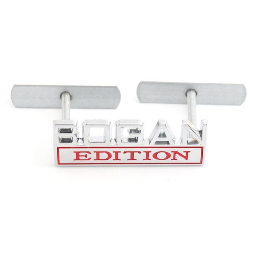 1Pc 3D Metal Bogan Edition Logo Car Front Grille Badge Side Fender Rear Trunk Emblem Sticker Decal