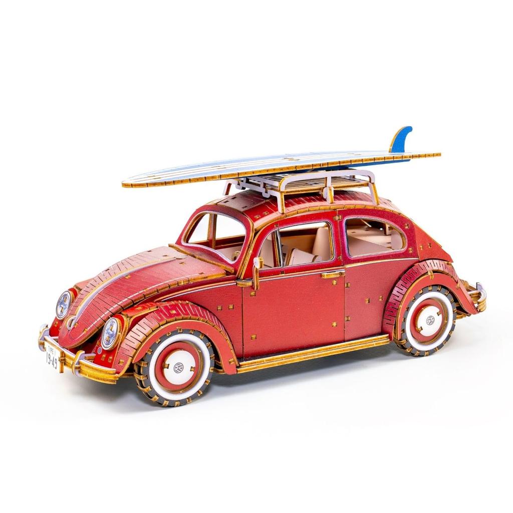 VW Beetle Type 1 3D Puzzle Wooden Model Kit for Adults 3D Puzzle with Illustrated Assembly Instructions Great for Perfect as a Summer Vacation Craft