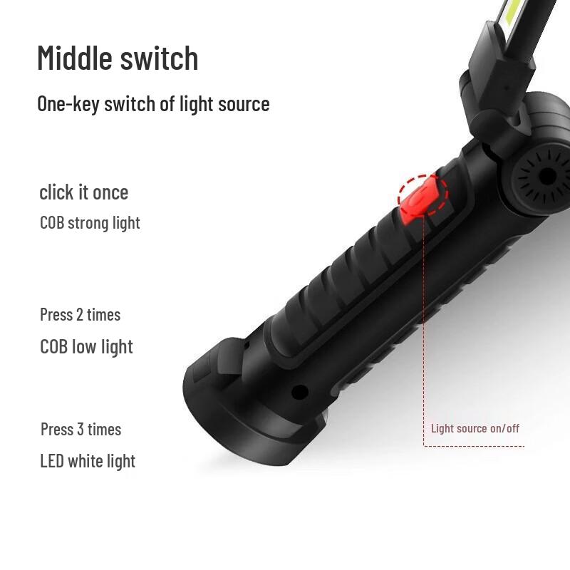 Rechargeable COB Folding Work & Emergency Light