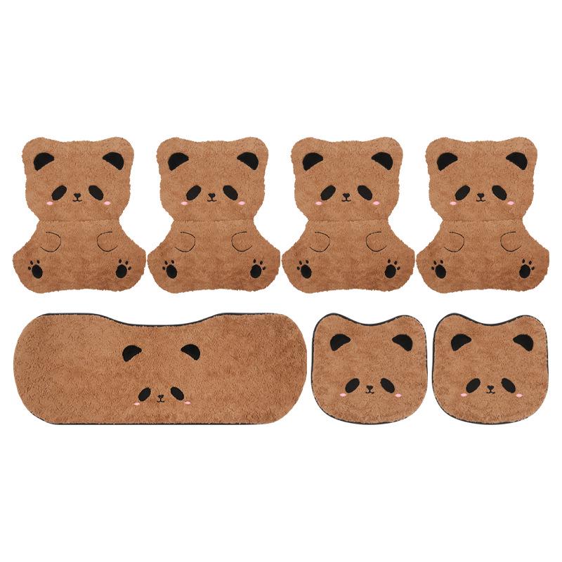 Panda Winter Plush Car Seat Cushion for Toyota bZ3, Corolla, RAV4, Rongfang, bZ5