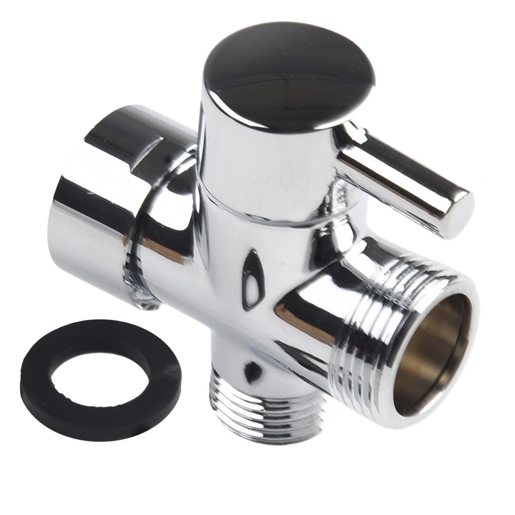 Chrome Plated Brass Diverter Valve 1/2 & 3/4" Connector 3 Ways Shower Head