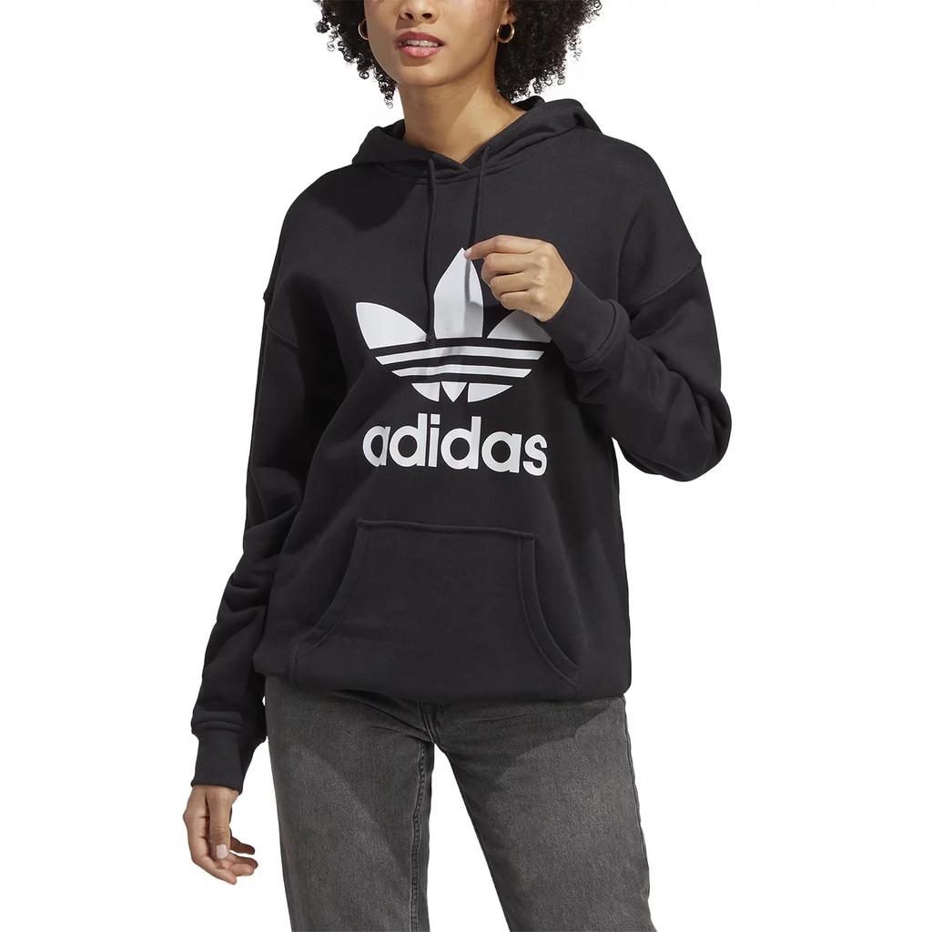 Adidas Originals Trefoil logo print hoodie FM3307