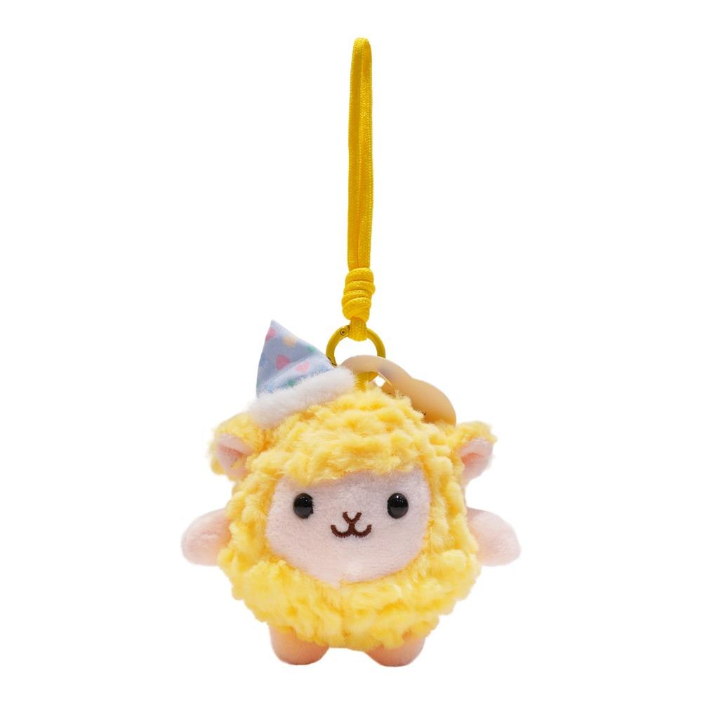 Lamb New Year Sheep Plush Keychain Ornaments Fluffy Lamb Pendant Sheep Plush Doll Bedroom Decor