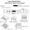 Car USB Hub for Tesla Model Y Model 3 2021 2022 2023 Docking Station Center Console Extension Accessories 27W USB Fast Charging