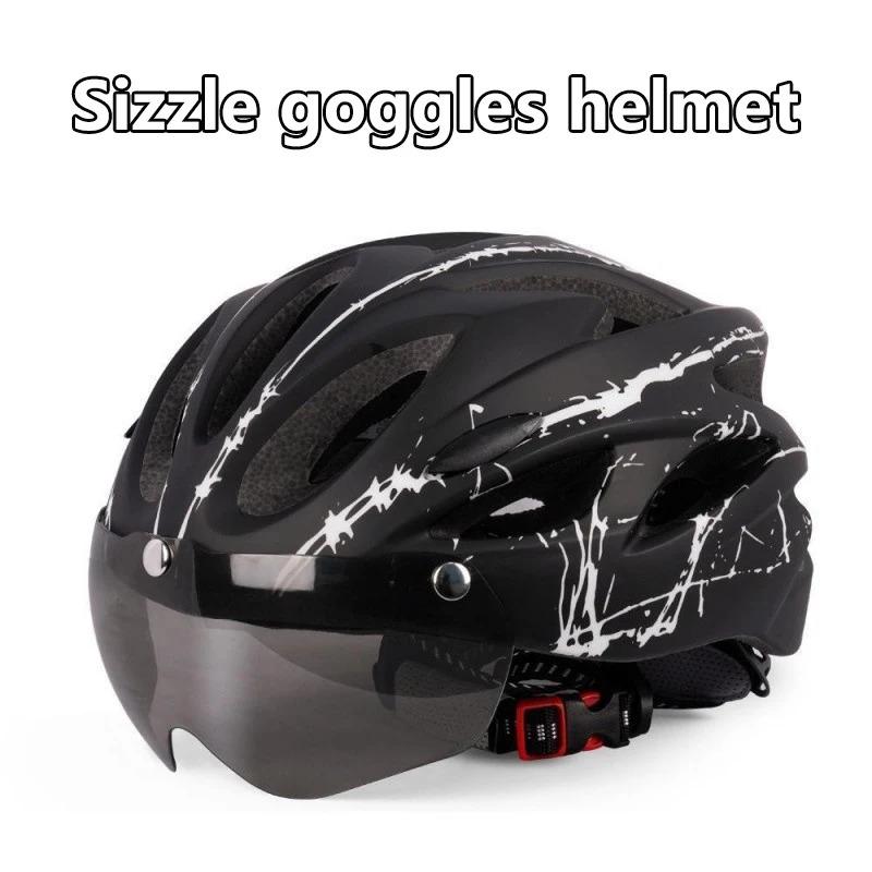 Cycling Helmet Adults Ultralight Bike Helmet Anti Fog Goggles Breathable EPS Protection Road Mountain Biking Christmas Gift