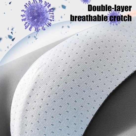 Men Boxer Underwear Elastic Mid-Waist Design U-Convex Shorts Briefs Letter Print U-Convex Panties Daily Wear