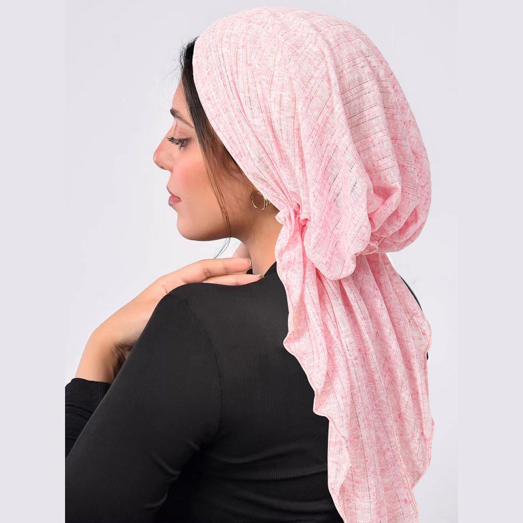 Polyester Womens Arc Hat With Double Tail Headscarf For Casual Travel