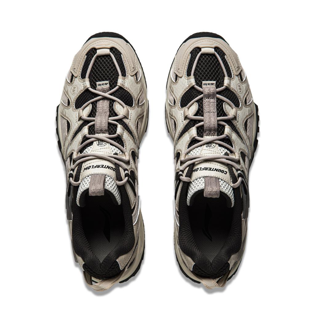 New LiNing CF Tracing Collection, Xingye Cushioning, Wear Resistant Low Top Casual Shoes Men's Gray AGLU073-2