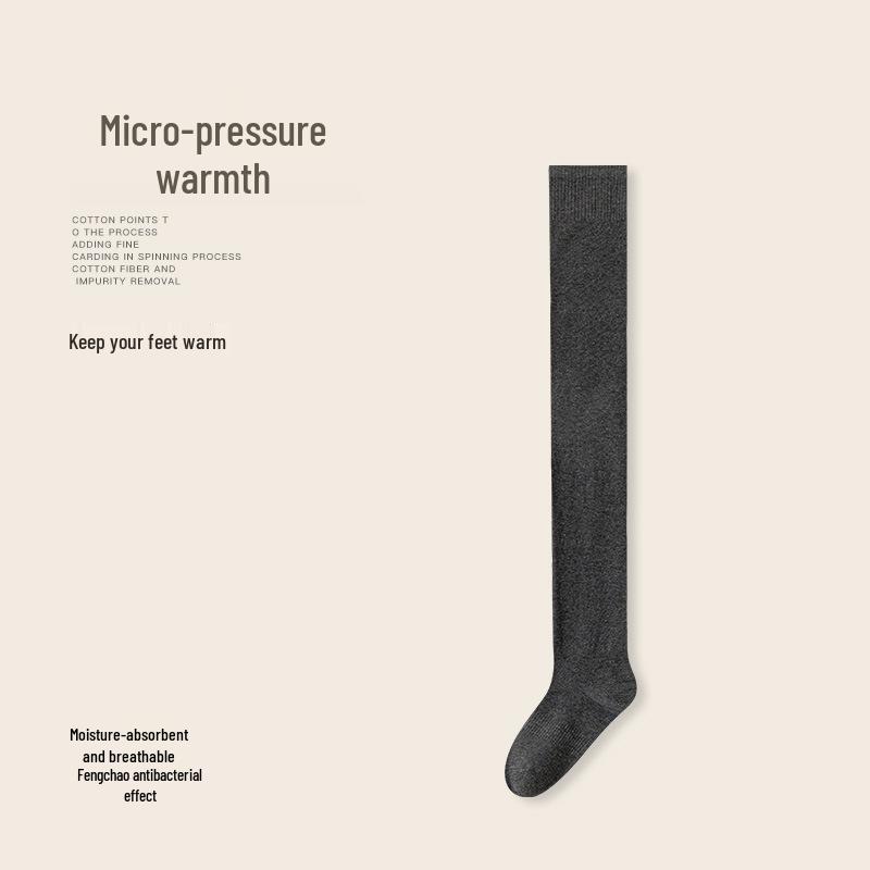 Women's Thigh High Anti-Pilling Terry Socks - Warm, Winter Micro-Pressure Over-the-Knee Style